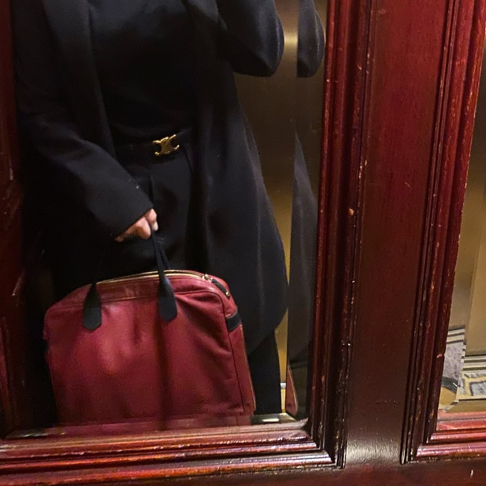 Longchamp Dark Red Leather Briefcase - Picture 2 of 10